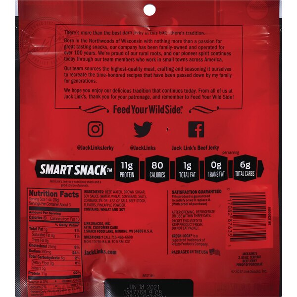 Jack Link's Teriyaki Beef Jerky 2.85 oz