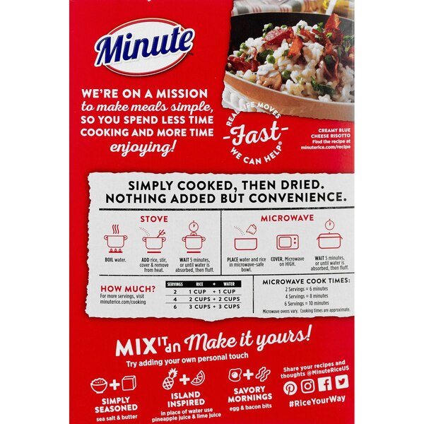 Minute Enriched Long Grain Instant White Rice, 14 oz