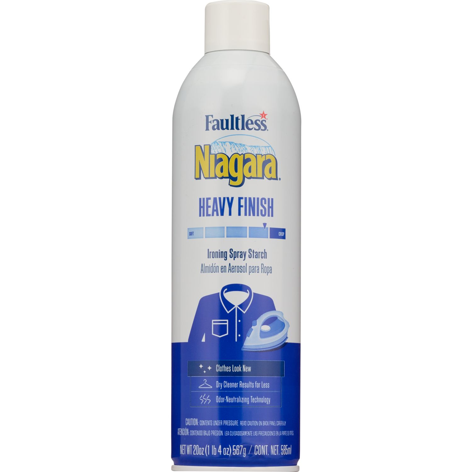 Faultless Heavy Finish Ironing Spray Starch, 20 OZ