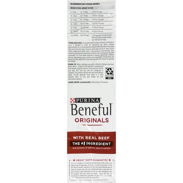 Beneful Originals Dog Food, Real Beef, 3.5 lb