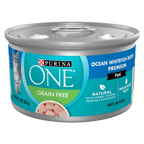 Purina ONE Natural, High Protein, Grain-Free Pate, Ocean Whitefish, 3oz
