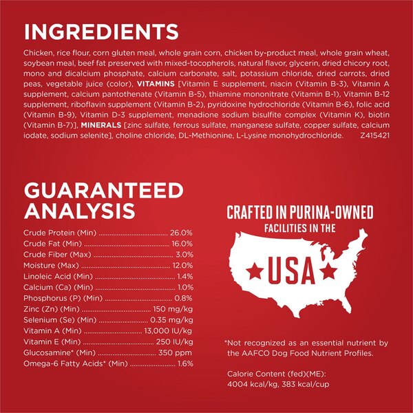 Purina ONE Chicken & Rice Formula Adult Dog Food, 16.5 lb