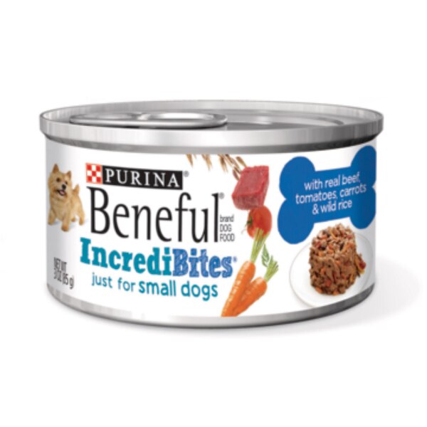 Purina Beneful IncrediBites with Real Beef, Tomatoes, Carrots, & Wild Rice, 3 oz