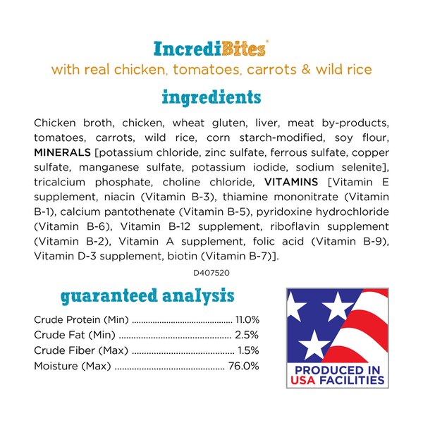 Purina Beneful IncrediBites with Real Chicken, Tomatoes, Carrots, & Wild Rice, 3 oz