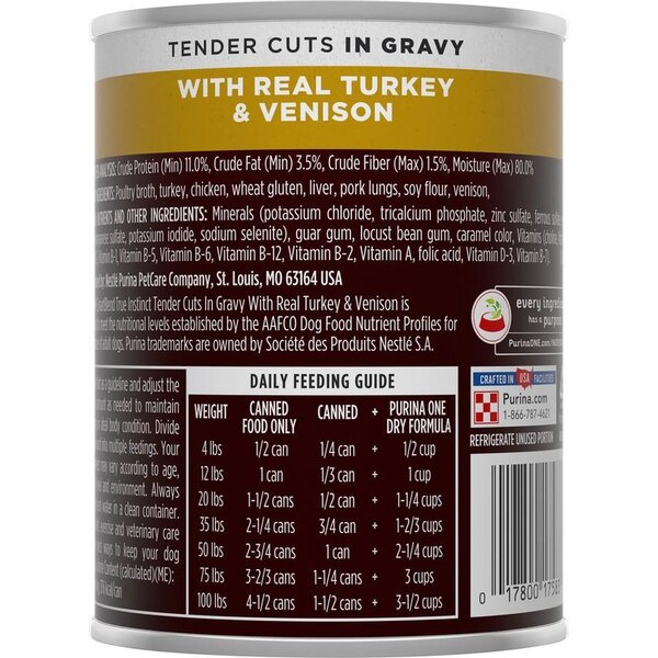 Purina ONE SmartBlend True Instinct Turkey & Venison Can Dog Food