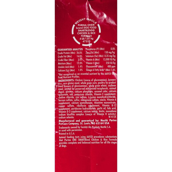 Purina ONE SmartBlend Chicken & Rice Formula Dry Dog Food
