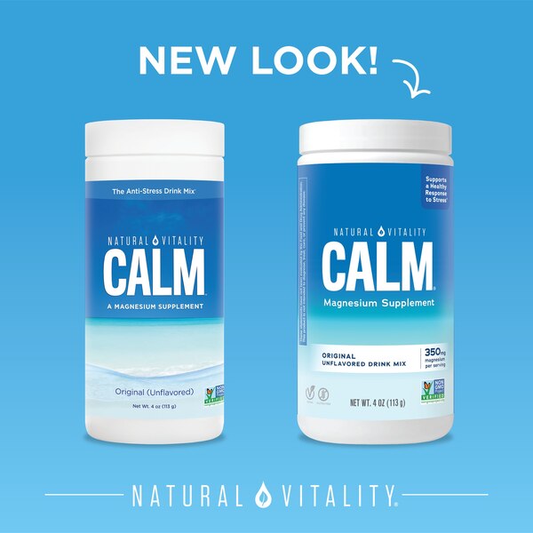 Natural Vitality Calm Magnesium Supplement Drink Mix, Unflavored, 4 OZ