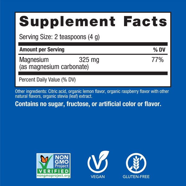 Natural Vitality Calm Magnesium Supplement Drink Mix, Raspberry-Lemon Flavor, 4 OZ