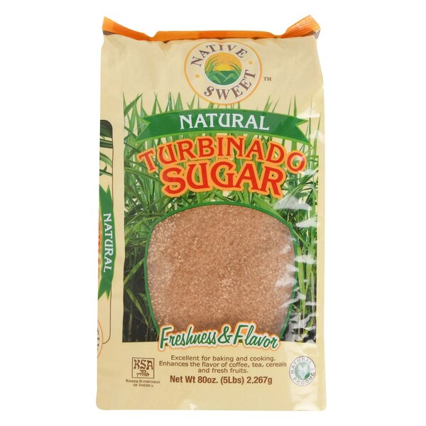 Native Sweet Turbanado Sugar Natural (5 Lb. Bag)