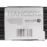 Merrick Plastic Tubular Hangers, Black, 12 ct, thumbnail image