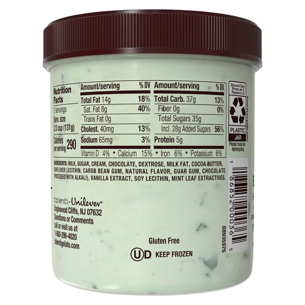 Talenti Mediterranean Mint Gelato For a Delicious Frozen Dessert, 11.1 oz
