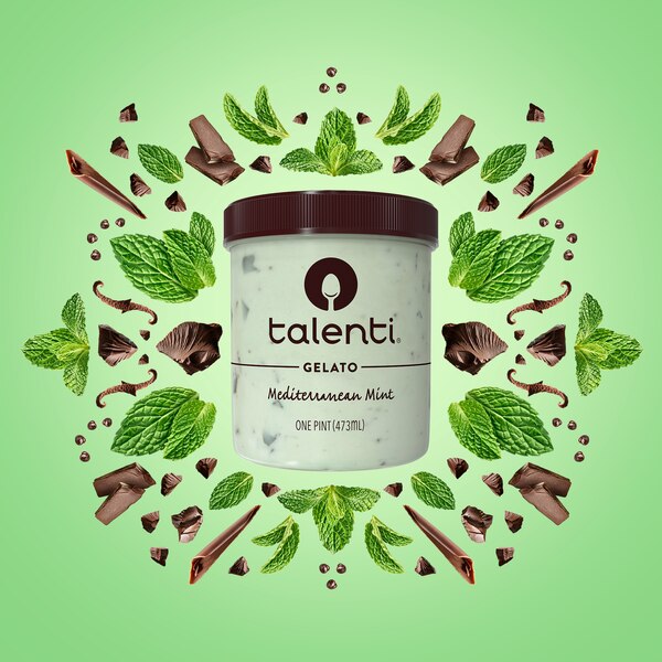 Talenti Mediterranean Mint Gelato For a Delicious Frozen Dessert, 11.1 oz