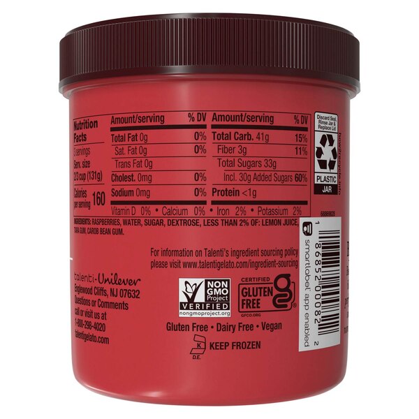 Talenti Roman Raspberry Sorbetto Frozen Dessert, 11.1 OZ
