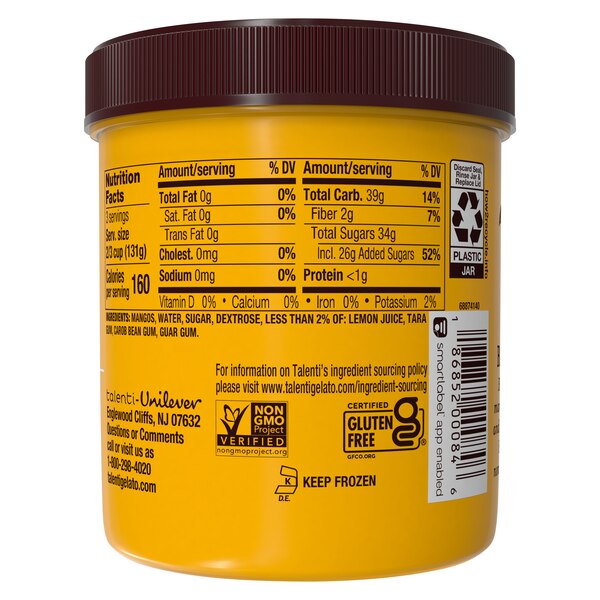 Talenti Alphonso Mango Sorbetto Frozen Dessert, 11.1 OZ