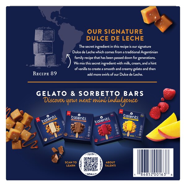 Talenti Vanilla Caramel Mini Gelato Dessert, 6 CT