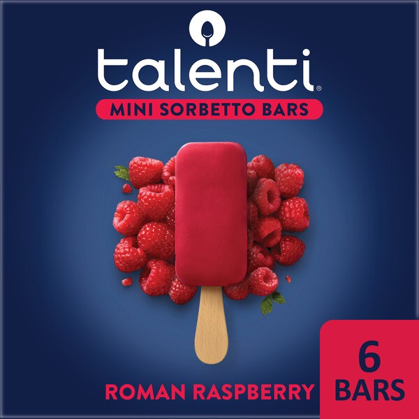 Talenti Roman Raspberry Mini Sorbetto Fruit Frozen Dessert, 6 CT