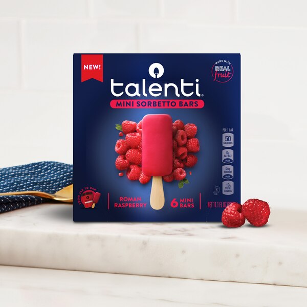 Talenti Roman Raspberry Mini Sorbetto Fruit Frozen Dessert, 6 CT