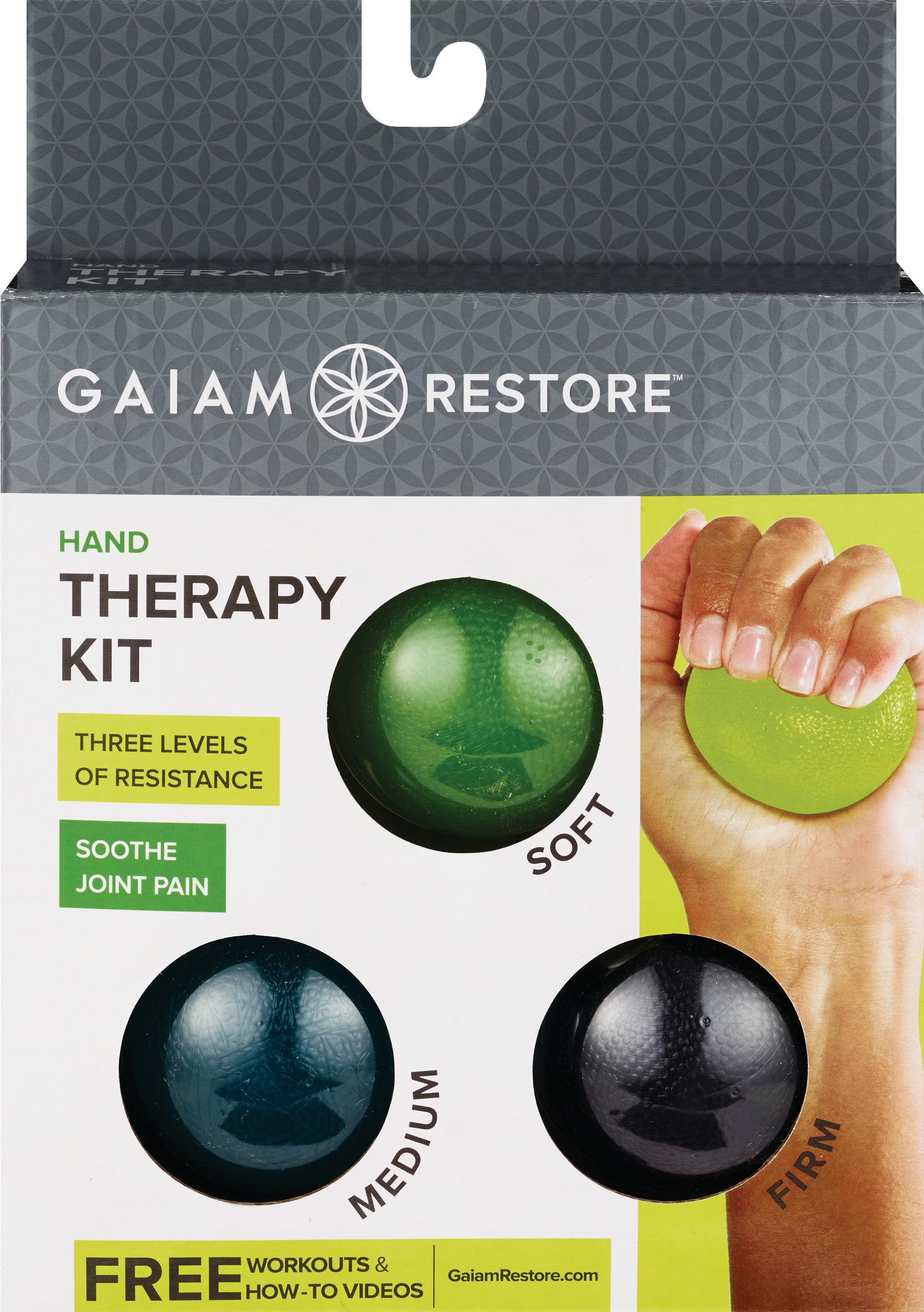 Gaiam Restore - Kit de terapia para manos