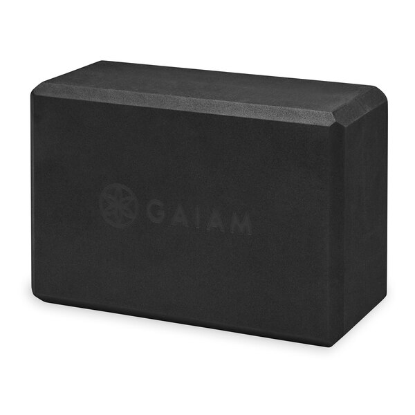 Gaiam Yoga Block and Strap Combo, Black