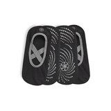 Gaiam Grippy Yoga Barre Socks, Black/Grey, 2 PK, thumbnail image