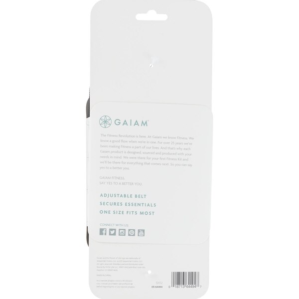 Gaiam Stash-It Belt, Black