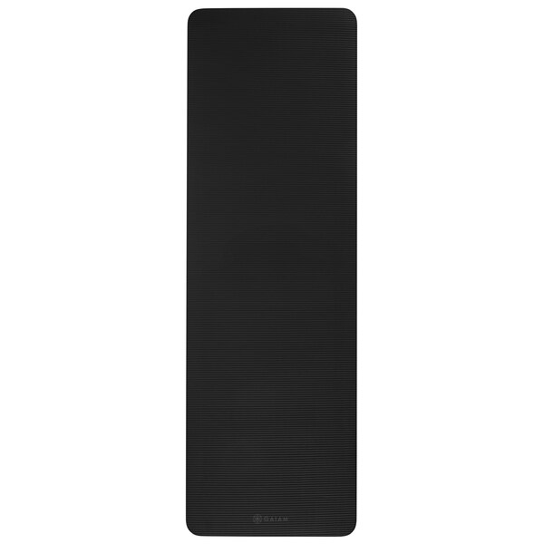 Gaiam 10mm Fitness Mat, Black