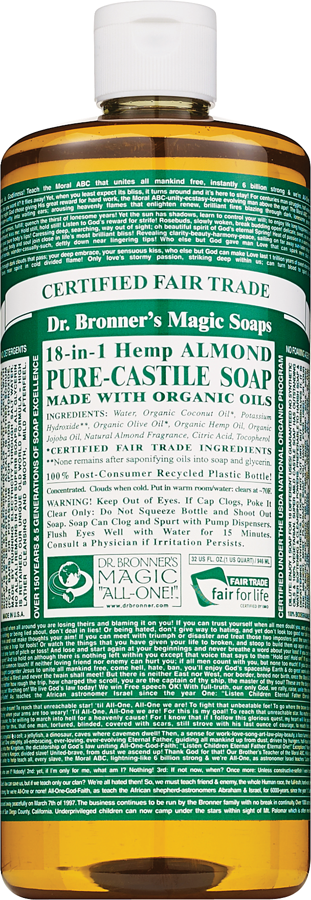 Dr. Bronner's Magic Soaps Almond PureCastile Liquid Soap CVS Pharmacy