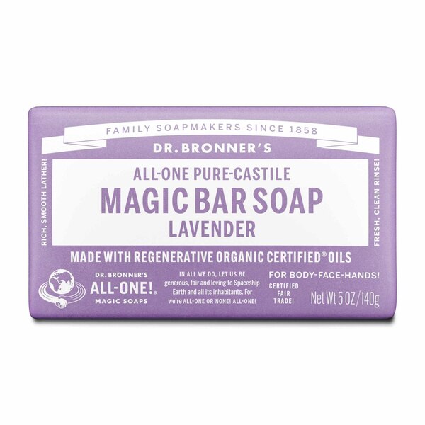 Dr. Bronner's All-One Pure-Castile Magic Bar Soap, Lavender