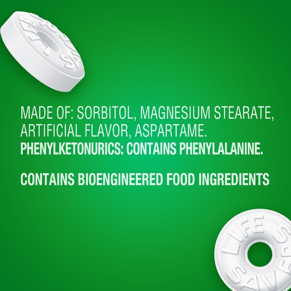 Life Savers Wint-O-Green Sugar Free Breath Mints Hard Candy, Bag, 2.75 oz