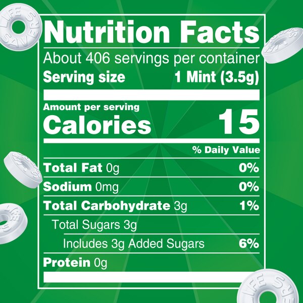 Life Savers Wint-O-Green Breath Mints Hard Candy, Party Size, Bag, 50 oz