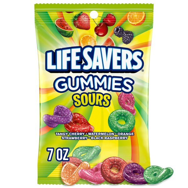 Life Savers, Sour Gummy Candy Bag, 7 Oz