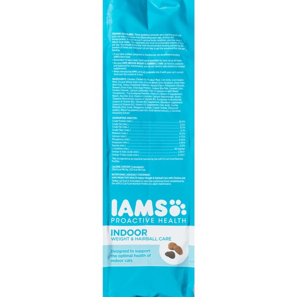 IAMS Proactive Health Indoor Weight and Hairball Care, Dry Cat Food