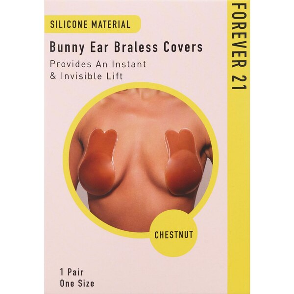 Forever 21 Bunny Ear Silicone Adhesive Braless Covers, Chestnut, One Size