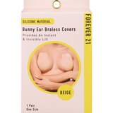 Forever 21 Bunny Ear Silicone Adhesive Braless Covers, Beige, One Size, 1 Pair, thumbnail image