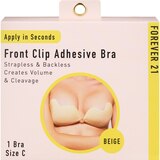 Forever 21 Front Clip Adhesive Bra, Beige, Size C, thumbnail image