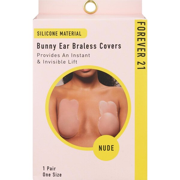 Forever 21 Bunny Ear Silicone Adhesive Braless Covers, Nude, One Size, 1 Pair