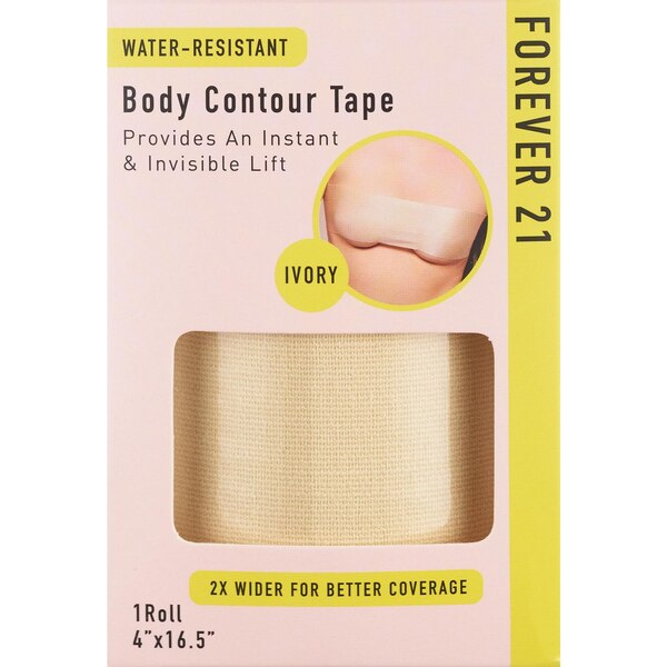 Forever 21 Body Contour Tape, Ivory, 4" x 16.5", 1 Roll