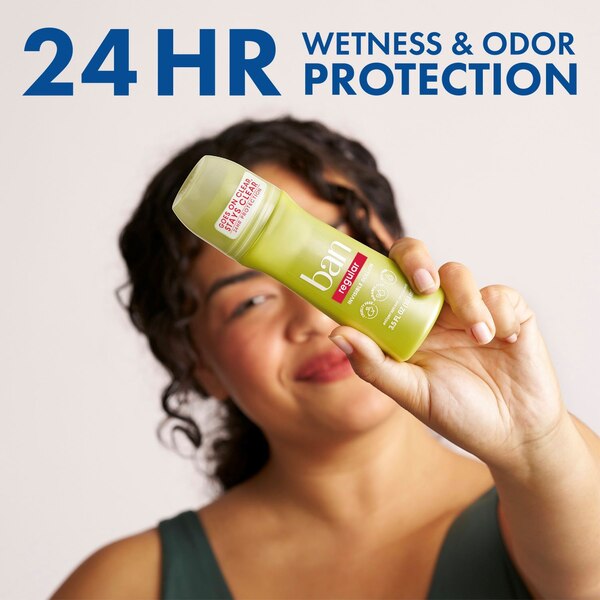 Ban 24-Hour Antiperspirant & Deodorant Roll-On, Powder Fresh, 3.5 OZ