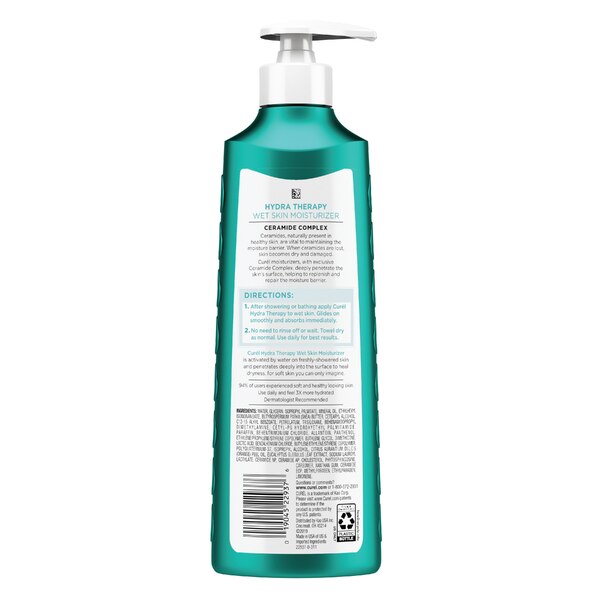 Curel Hydra Therapy Wet Skin Moisturizer, 12 OZ