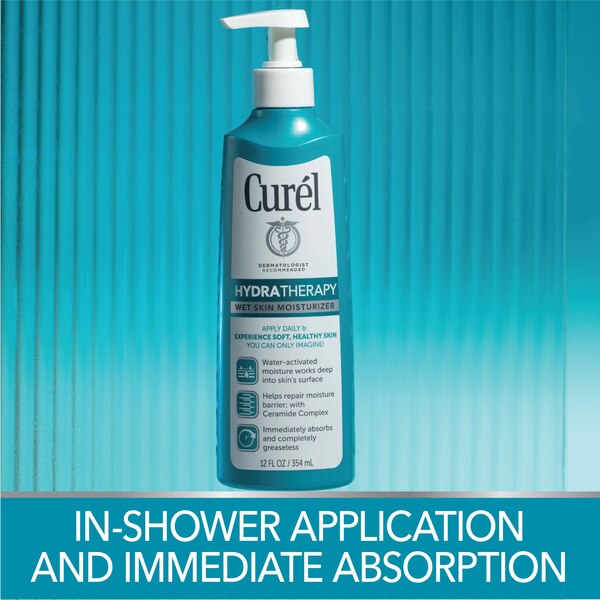 Curel Hydra Therapy Wet Skin Moisturizer, 12 OZ