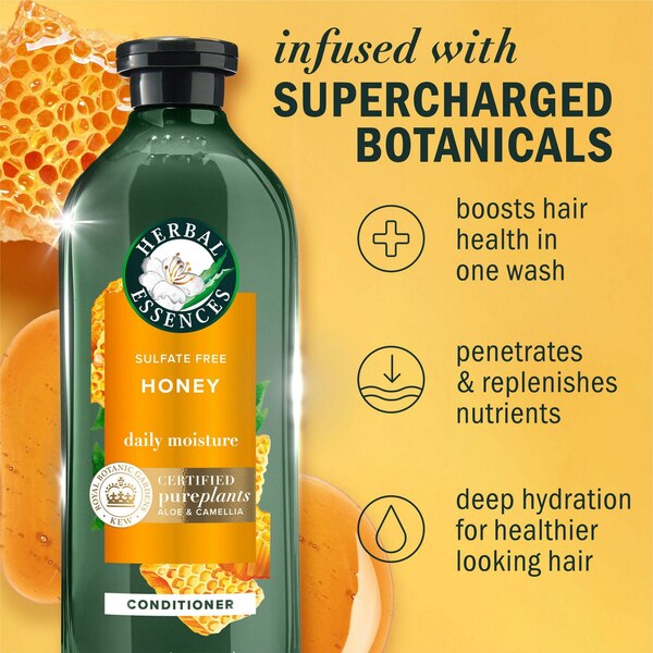 Herbal Essences Bio:Renew - Acondicionador sin sulfato, con vitamina B y miel, 13.5 oz