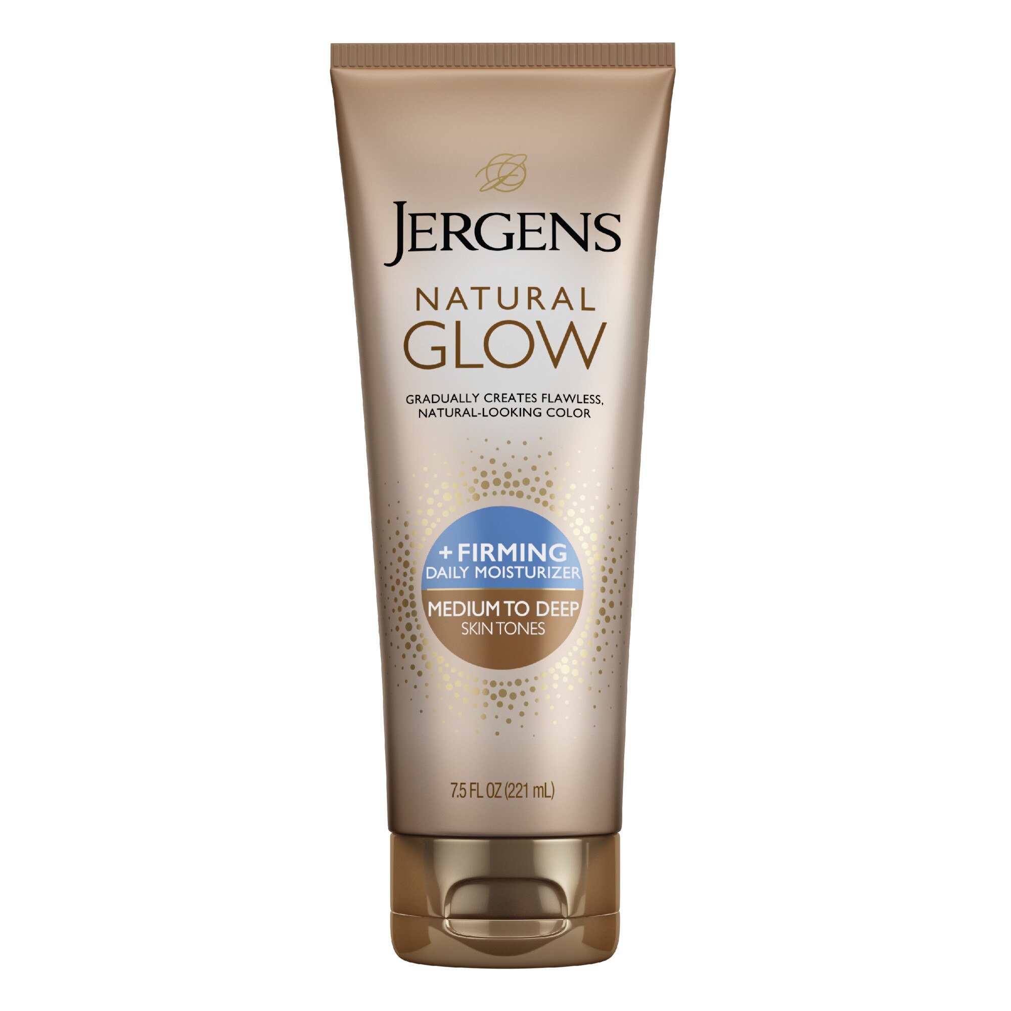Jergens Natural Glow +FIRMING Self Tanner, Anti Cellulite Firming Body Lotion for Natural-Looking Tan, 7.5 OZ