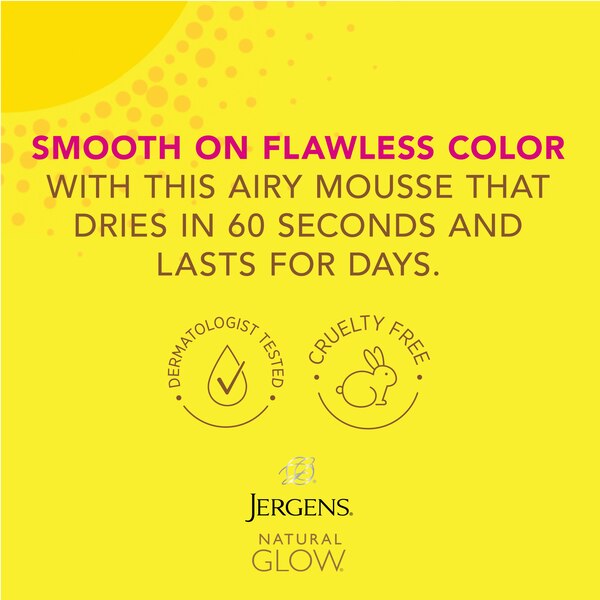 Jergens Natural Glow Instant Sun - Espuma hidratante