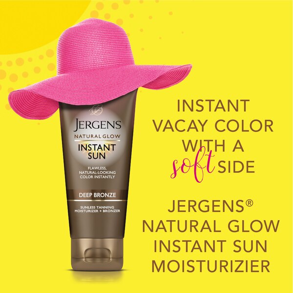 Jergens Natural Glow Instant Sun Self Tanner Lotion + Bronzer, 6 OZ