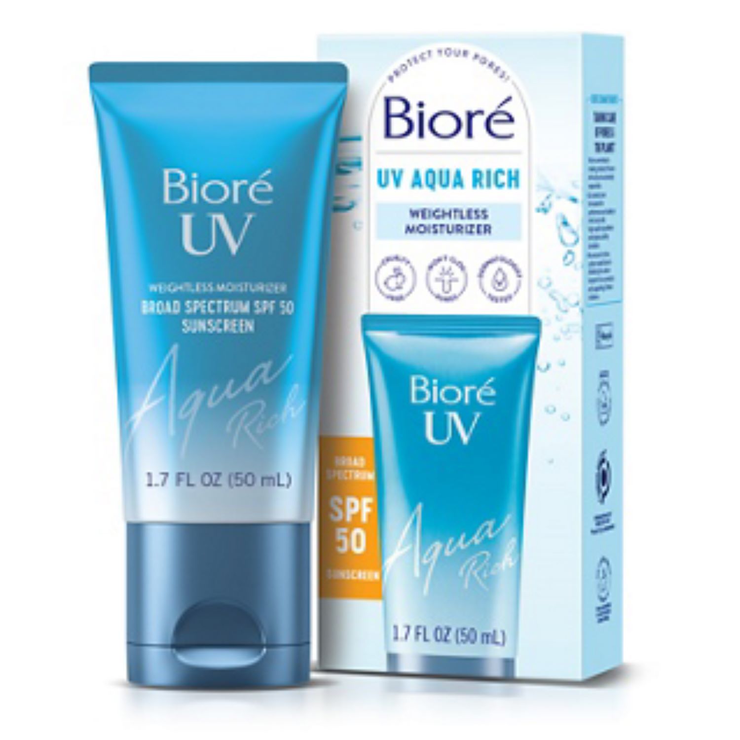 Biore UV Aqua Riche Broad Spectrum SPF 50 Weightless Moisturizer