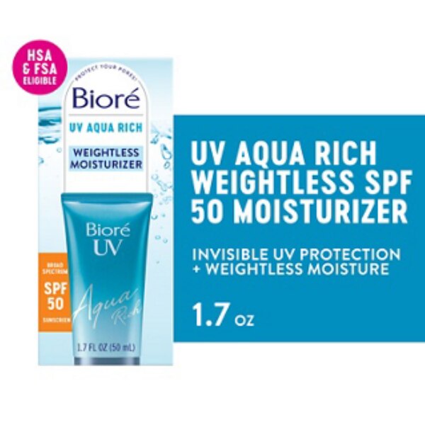 Biore UV Aqua Riche Broad Spectrum SPF 50 Weightless Moisturizer