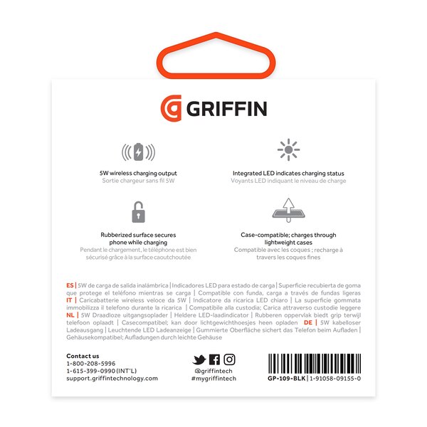 Griffin Wireless Charging Pad 5W, Black