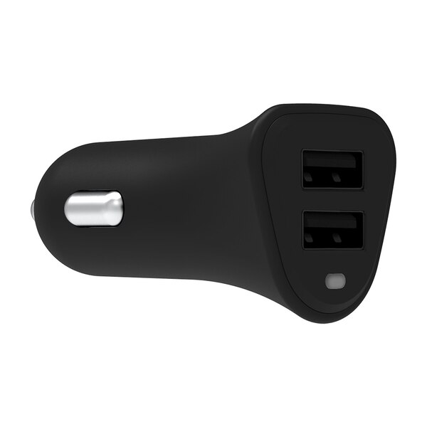 Griffin PowerJolt Dual Universal USB-A 12W Car Charger - Black. Lifetime Warranty.