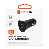 Griffin PowerJolt Dual Universal USB-A 12W Car Charger - Black. Lifetime Warranty., thumbnail image