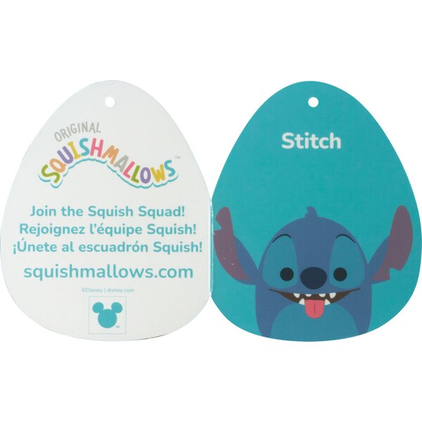 Squishmallows Disney Stitch Sticking Out Tongue Plush, 8 in